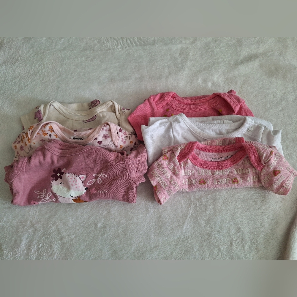 Assorted Baby Girl Tops - Pink, White, Cream
